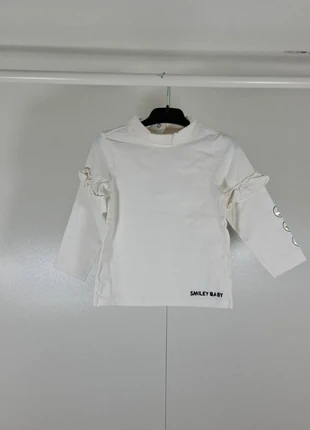 Haut manches longues blanc Smiley Baby - 3 ans, marque: Smiley Baby, état: Très bon état, taille: 24-36 mois / 92 cm, 4,00 €, 4,90 € Protection acheteurs incluse