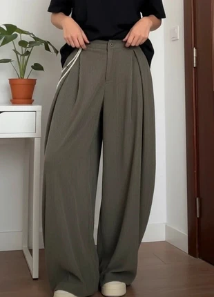 Pantalon large à pinces vert olive – Taille S, marque: Nairah, état: Très bon état, taille: S / 36 / 8, 34,90 €, 37,35 € Protection acheteurs incluse