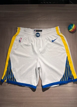💛 Short NBA Nike Association Edition Golden State Warriors – Blanc & Bleu Taille M, marke: Nike, zustand: Sehr gut, größe: M, 25,00 €, 26,95 € inklusive Vinted-Käuferschutz