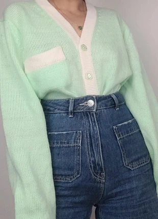 Cardigan vert pastel et blanc Vintage 80s 90s taille M, marque: Vintage, état: Très bon état, taille: M / 38 / 10, 20,00 €, 21,70 € Protection acheteurs (Pro) incluse
