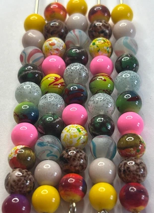 A701, lot de 50 perles en verre de 8mm, staat: Nieuw zonder prijskaartje, € 4,00, € 4,90 inclusief Kopersbescherming Pro