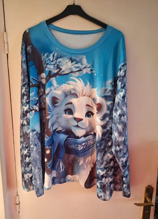 Tunique motif lionceau blanc et bleu taille 6XL 56 58 neuve, brand: temu, condizioni: Nuovo con cartellino, taglia: 8XL / IT 60 / EU 56, €10.00, €11.20 include la Protezione acquisti