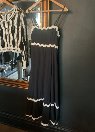 Wildflower Black midaxi dress cream Ric Rac Trim, brand: Wild Flower, condition: New with tags, size: M / 10, £30.00, £32.20 includes Buyer Protection