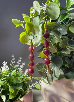 Pendientes de lepidolita, marque: Local, état: Très bon état, 5,00 €, 5,95 € Protection acheteurs incluse