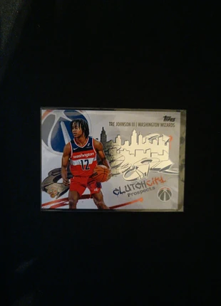 Clutch city prospect tre johnson 3 rc rookie topps serie 25/26 cc-6, marque: Topps, état: Neuf sans étiquette, 1,50 €, 2,28 € Protection acheteurs incluse