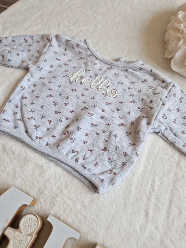 🐙 Sweat bébé floral bébé fille 🐙 - photo numéro 3
