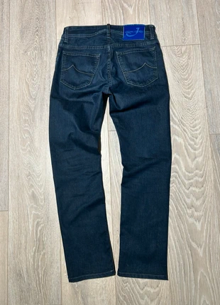 Jean Jacob Cohën taille 29 denim bleu foncé premium handmade Italie coupe droite slim luxe homme, condizioni: Nuovo senza cartellino, taglia: IT 38 | W29, €100.00, €105.70 include la Protezione acquisti