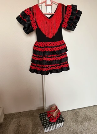 Baby spaanse flamenca jurk met schoentjes mt 20, état: Neuf sans étiquette, taille: 12-18 mois / 80 cm, 20,00 €, 21,70 € Protection acheteurs incluse