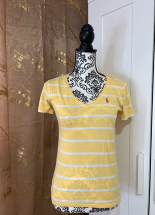 T-shirt Ralph Lauren rayures jaune élégant, marque: Ralph Lauren, état: Très bon état, taille: XS / 34 / 6, 20,00 €, 21,70 € Protection acheteurs incluse