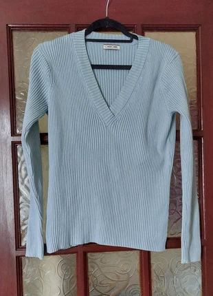 Cherokee Light Blue Ribbed V-Neck Jumper – Size UK 18 Knit Sweater, brand: Cherokee, condition: Very good, size: XXXL / 18, £3.95, £4.85 includes Buyer Protection