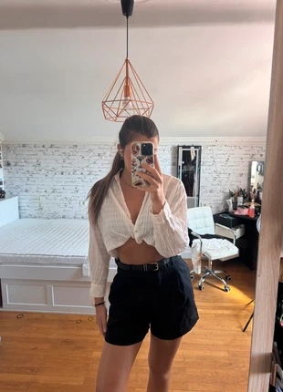 Bermuda en Lin noir, brand: Zara, condition: New with tags, size: M / 38 / 10, €24.00, €25.90 includes Buyer Protection