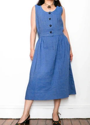 Vintage blue dress | Robe bleue vintage, marque: Vintage, état: Très bon état, taille: M / 38 / 10, 16,00 €, 17,50 € Protection acheteurs (Pro) incluse