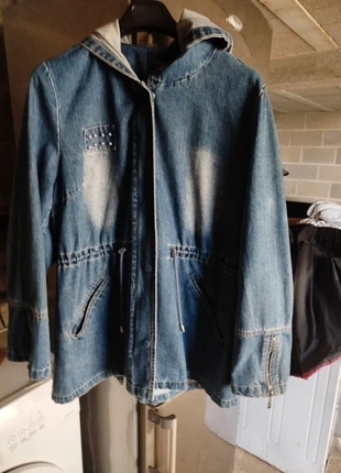 Parka jean, marca: Spatial, estado: Muito bom, tamanho: XXL / 44 / 16, €6.00, €7.00 inclui Proteção do Comprador