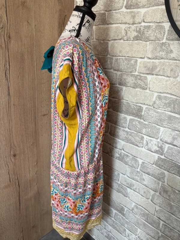 Robe bohème à imprimés floraux et ethnique taille 42/44 - photo numéro 2