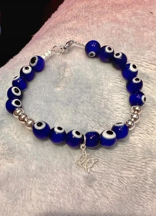 Pulsera plata nudo de bruja con ojo turco, merk: Cristal, staat: Nieuw met prijskaartje, € 14,00, € 15,40 inclusief Kopersbescherming