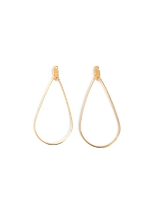 Supports boucles d'oreilles créoles gouttes à décorer 48x23 mm acier inox doré x5 paires - SBOCRE-6, staat: Nieuw met prijskaartje, € 7,00, € 8,05 inclusief Kopersbescherming Pro