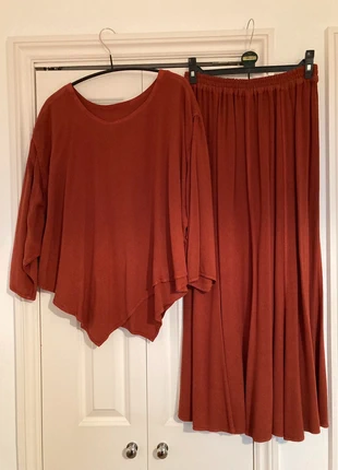 Hampstead Bazaar, rust colour one size skirt and top, brand: Hampstead Bazaar, condition: Very good, size: One size, £15.00, £16.45 includes Buyer Protection