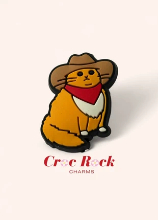 Cowboy Cat Shoe Charm | Cute Western Kitty, brand: Crocs, condition: New without tags, size: 5 baby | EU 22, £1.75, £2.19 includes Buyer Protection