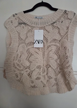 Zara, très jolie haut bohème, couleur beige en crochet/Dentelle neuf avec étiquette, taille S, marque: Zara, état: Neuf avec étiquette, taille: S / 36 / 8, 25,00 €, 26,95 € Protection acheteurs incluse