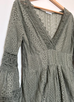 🌿 Robe longue bohème en dentelle kaki - Chic & romantique 🌿, marque: Boutique indépendante, état: Neuf sans étiquette, taille: Taille unique, 13,00 €, 14,35 € Protection acheteurs incluse