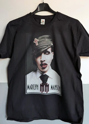 T-shirt nera | Marilyn Manson, marke: nobrand, zustand: Sehr gut, größe: M, 13,00 €, 14,35 € beinhaltet Vinted-Käuferschutz Pro