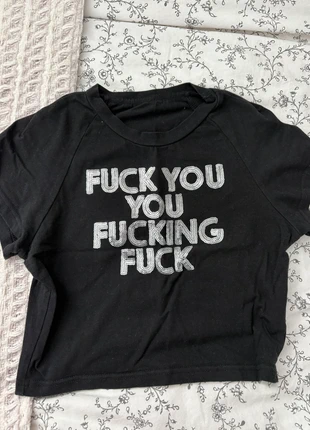 Graphic crop top black, brand: NO LABEL, condition: Very good, size: S / UK 8-10, £10.00, £11.20 includes Buyer Protection