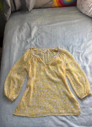 Sheer yellow top with cute beads, brand: Charter Club, condition: New without tags, size: S / UK 8-10, £6.05, £7.05 includes Buyer Protection
