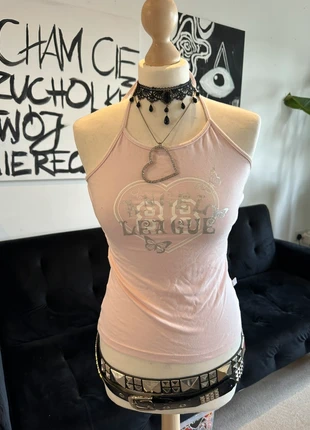 Y2k 2000 sexy baby pink hartelneck cute coquette summer top Bella Gigi hadid, brand: y2k, condition: Very good, size: S / 8, £24.50, £26.43 includes Buyer Protection