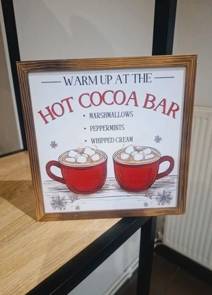 Cadre pancarte Hot Chocolat chaud bar, merk: Amazon, staat: Heel goed, € 3,50, € 4,38 inclusief Kopersbescherming