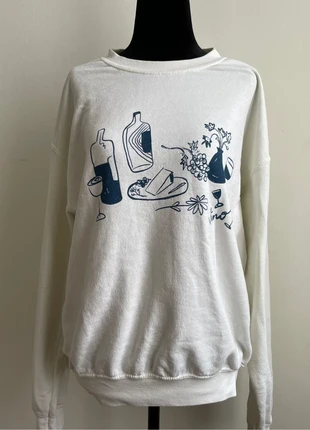 White Graphic Sweatshirt, brand: PacSun, condizioni: Buone, taglia: S / IT 40 / EU 36, €18.00, €19.60 include la Protezione acquisti