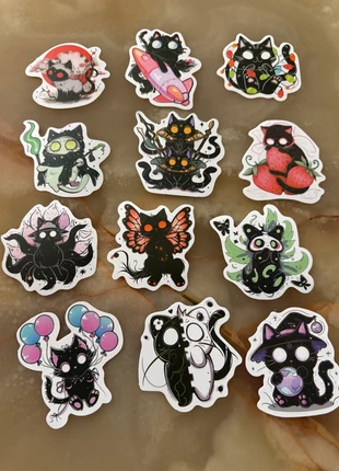 Stickers chats gothique 12 pièces, brand: Witch, condizioni: Ottime, €3.00, €3.85 include la Protezione acquisti Pro
