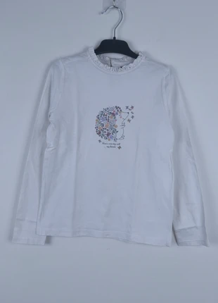 T-shirt fille - Kiabi - Taille 8 ans - Blanc - Motif Hérissons, brand: Kiabi, condition: Very good, size: 8 years / 128 cm, €2.49, €3.31 includes Buyer Protection