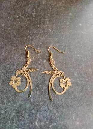 Boucles d'oreilles colibri dorées, zustand: Sehr gut, 3,00 €, 3,85 € beinhaltet Vinted-Käuferschutz Pro