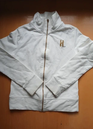Felpa Hollywood Milano bianca con zip dorata Taglia 10A, marca: Hollywood Milano, estado: Muito bom, tamanho: 10 anos / 140 cm, €2.00, €2.80 inclui Proteção do Comprador