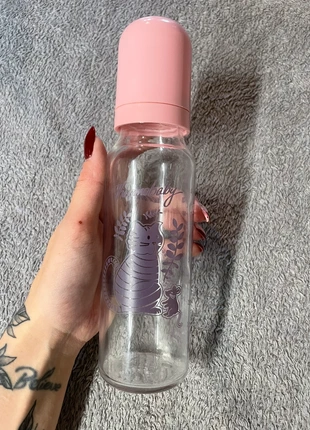 biberon en verre, Thermobaby, 250ml 🍼 - motifs chat & souris, capuchon rose, merk: THERMOBABY, staat: Heel goed, € 1,00, € 1,75 inclusief Kopersbescherming