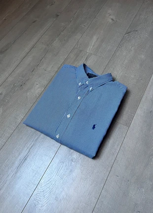 Chemise à rayures manches longues Ralph Lauren bleu taille L, merk: Ralph Lauren, staat: Heel goed, maat: L, € 25,00, € 26,95 inclusief Kopersbescherming