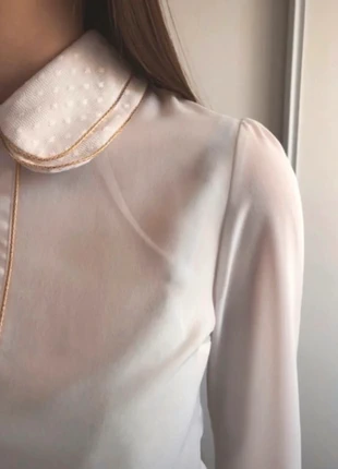 Blouse écru/blanche élégant, brand: Kiabi, condition: Very good, size: L / 40 / 12, €4.00, €4.90 includes Buyer Protection