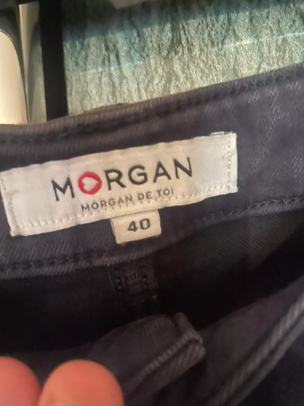 Pantalon jean bleu/violet - photo numéro 2