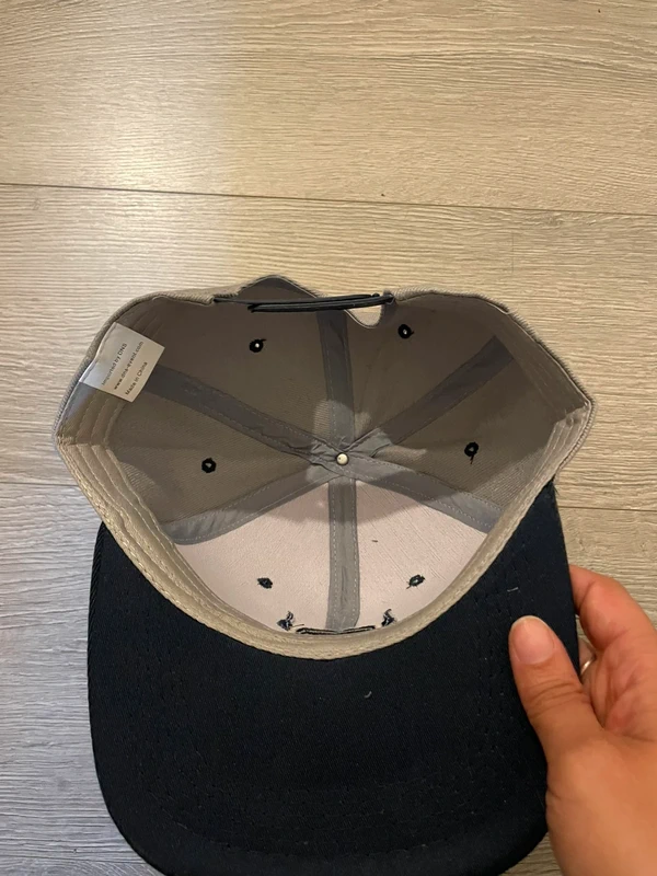 casquette style USA neuve skoll grise et bleu marine - photo numéro 5