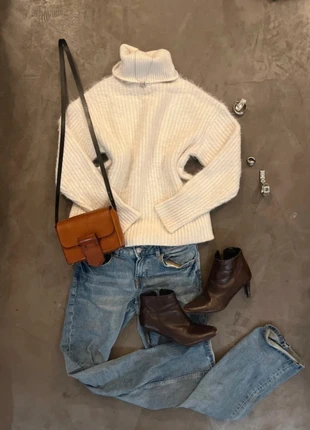 Pull en laine blanc à col roulé chaud pour l’hiver, marke: Amisu, zustand: Sehr gut, größe: XS / 34 / 6, 13,00 €, 14,35 € inklusive Vinted-Käuferschutz