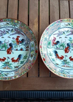 Conjunto Vintage de 4 Platos Porcelana China Macao se - Decorativos y Únicos (Lote Completo), marque: macao, état: Très bon état, 55,00 €, 58,45 € Protection acheteurs incluse