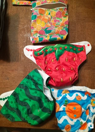 Couches lavables X3, marque: Couches lavables, état: Neuf avec étiquette, taille: 4–9 kg, 7,00 €, 8,05 € Protection acheteurs incluse