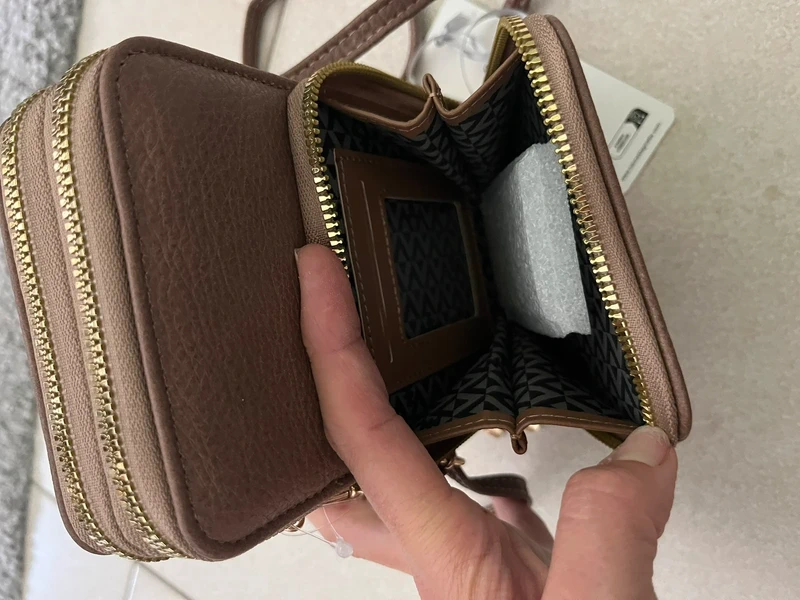 Sac bandoulière porte-monnaie LuluCastagnette taupe – neuf avec étiquette - photo numéro 7