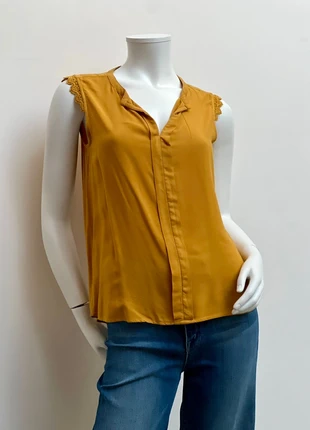 Top sans manches jaune foncé ~ Summer mustard yellow top, marque: ONLY, état: Très bon état, taille: S / 36 / 8, 5,00 €, 5,95 € Protection acheteurs incluse