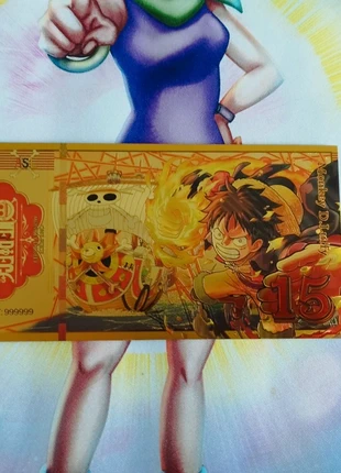 Billet gold One Piece Mugiwara Monkey Luffy card carte Collector ticket goodies 15, marke: OnePiece, zustand: Sehr gut, 3,00 €, 3,85 € beinhaltet Vinted-Käuferschutz Pro