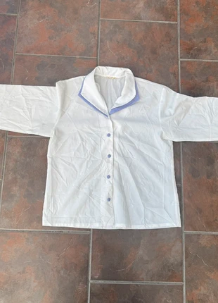 1940s style double collar white blouse, brand: Vintage, condition: Good, size: M / 10, £9.00, £10.15 includes Buyer Protection