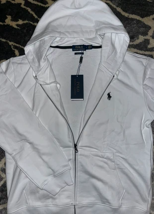 Sweat à capuche zippé Ralph Lauren blanc neuf avec étiquette - taille L, brand: Ralph Lauren, condition: New with tags, size: L, €55.00, €58.45 includes Buyer Protection