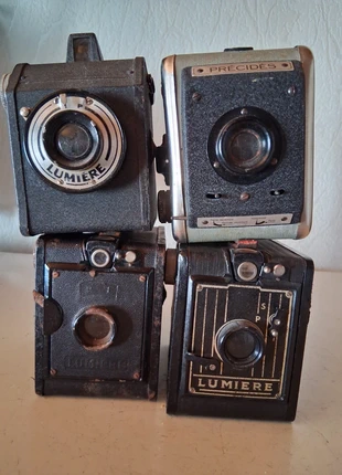 Lot de 4 box appareils photo anciens lumiere et precides, marque: Lumiere, état: Satisfaisant, 59,00 €, 62,65 € Protection acheteurs incluse