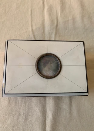 Scatola porta gioie vintage anni ’50 con miniatura dipinta, marque: Vintage Love, état: Très bon état, 45,00 €, 47,95 € Protection acheteurs incluse