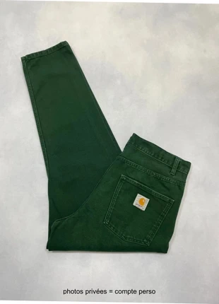 Jean Carhartt wip Vert foncéLoose fit modèle Newel Pant Denim - Taille M w32 #586, marque: Carhartt, état: Très bon état, taille: W32 | FR 42, 49,00 €, 52,15 € Protection acheteurs incluse